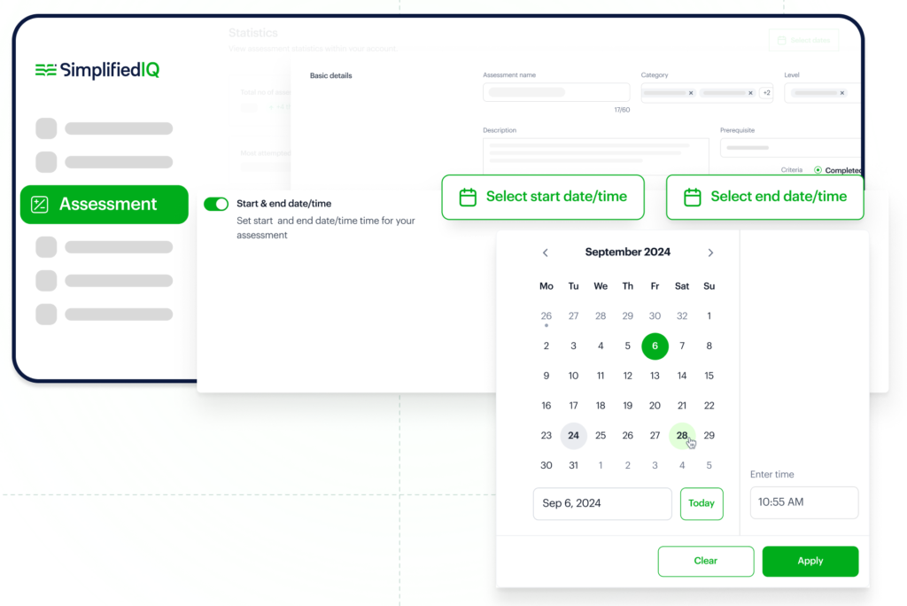 Setting and Managing Assessment Start and End Times on SImplifiedIQ